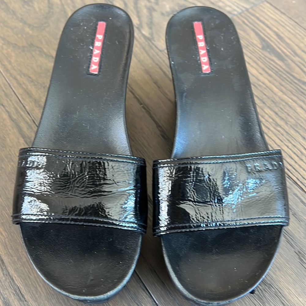 Prada platform shoes. Worn but in great shape!